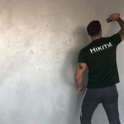 Champagne silver metallic Venetian plastering