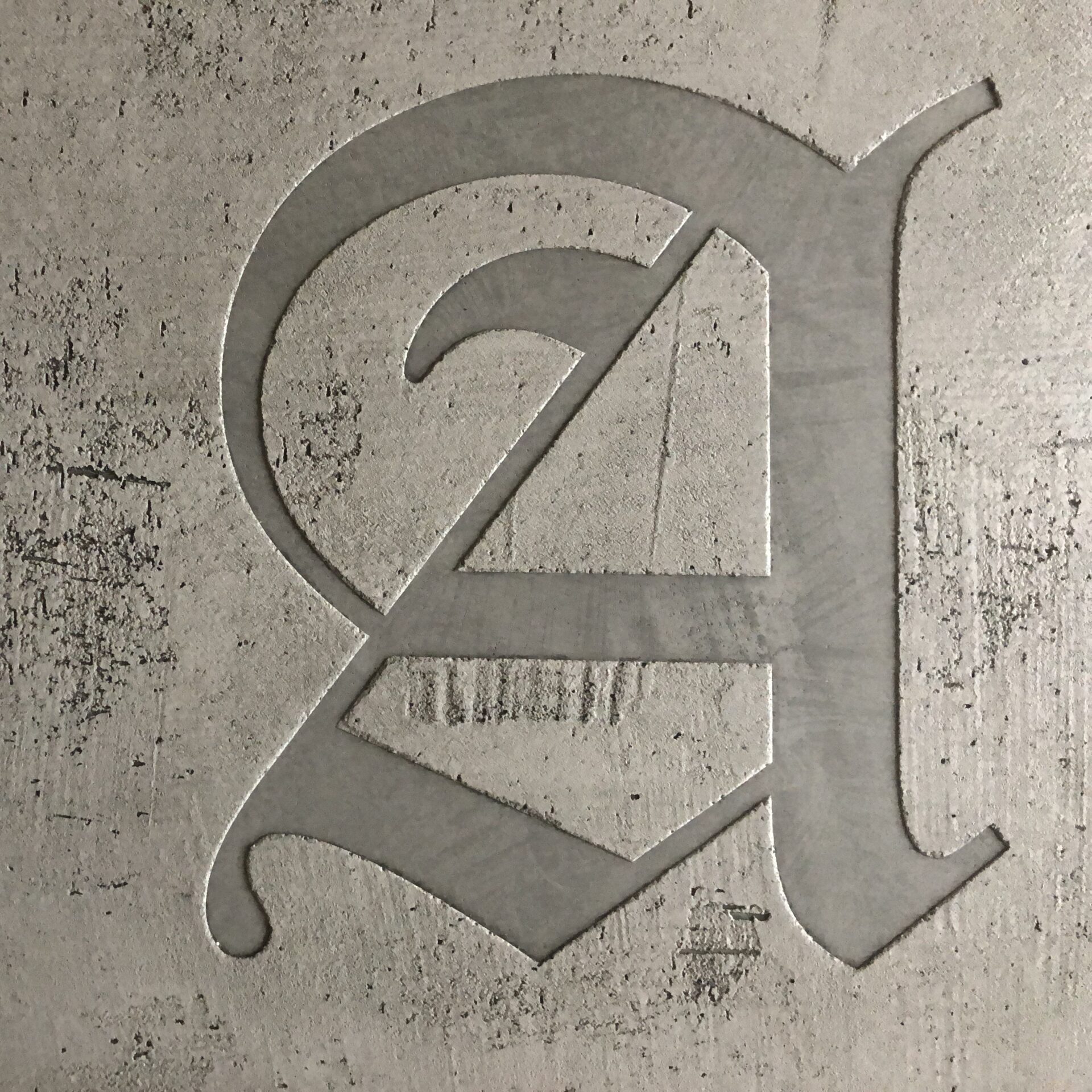 Logo stencil work