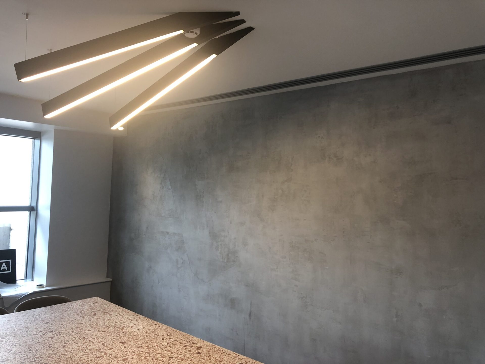 Concrete Plaster office wall